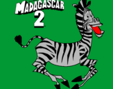 Coloring page Madagascar 2 Marty painted bylove4ever