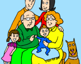 Coloring page Family  painted byfamiia