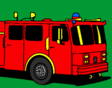 Coloring page Fire engine painted byHermann