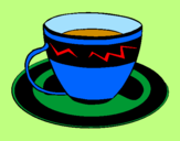 Coloring page Cup of coffee painted byGreat