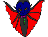 Coloring page Terrifying vampire painted byaiama