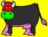 Coloring page Cow painted byalvaro