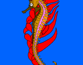 Coloring page Oriental sea horse painted byMarga