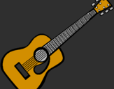 Coloring page Spanish guitar II painted bygeorge