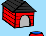Coloring page Dog house painted byDennisse
