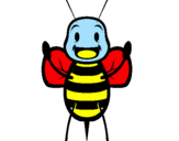 Coloring page Little bee painted byyael