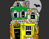 Coloring page Mysterious house II painted byAIDE   CASTANEDA         