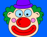Coloring page Clown painted bynicole