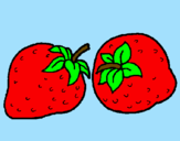 Coloring page strawberries painted bymadysan