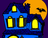Coloring page Mysterious house painted byKenny