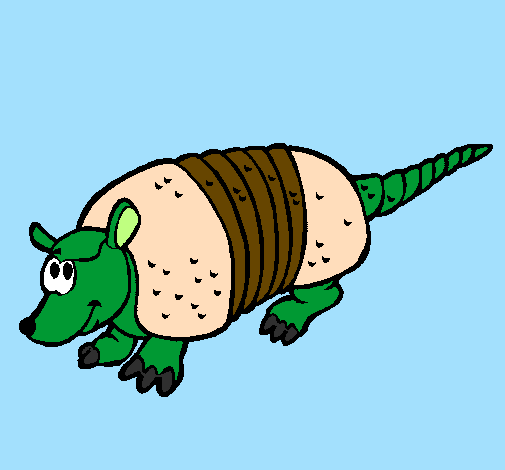 Coloring page Armadillo painted byKevin