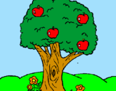 Coloring page Apple tree painted byami
