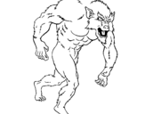 Coloring page Werewolf painted byJOB