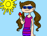 Coloring page Summer 2 painted byolivia