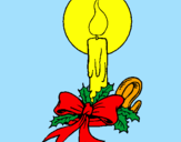 Coloring page Christmas candle painted bycynthia