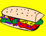 Coloring page Sandwich painted bymathooa
