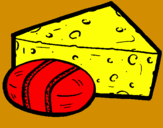 Coloring page Cheeses painted bymax