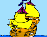 Coloring page Ship painted byjna