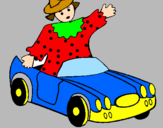 Coloring page Doll in convertible painted byNAHUEL