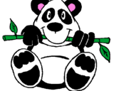 Coloring page Panda painted byblue4eve