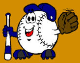 Coloring page Baseball ball painted byZAC AND JONATHAN