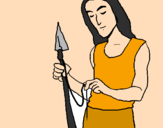 Coloring page Making weapons painted byMarga