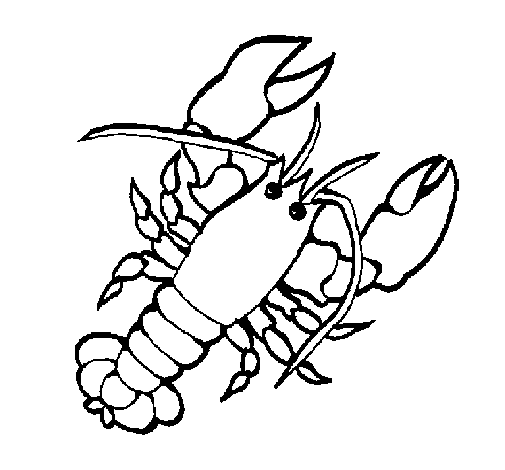 Coloring page Lobster painted byme