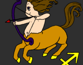 Coloring page Sagittarius painted byKayla