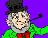 Coloring page Leprechaun painted byelf