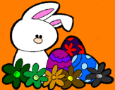 Coloring page Easter Bunny painted byEleni