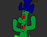 Coloring page Cactus with hat painted byandrew