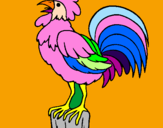 Coloring page Cock singing painted bybren0