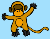 Coloring page Monkey painted bykatie