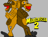 Coloring page Madagascar 2 Manson & Phil 2 painted byanna