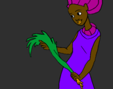 Coloring page Ethiopian woman painted byKayla