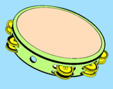 Coloring page Tambourine painted bysofia