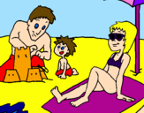 Coloring page Family vacation painted byyulia