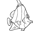 Coloring page Tropical fish painted byme
