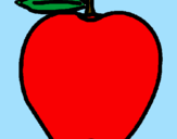 Coloring page apple painted bytiffany