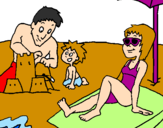 Coloring page Family vacation painted byalba