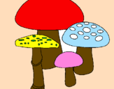Coloring page Mushrooms painted byacirema