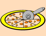 Coloring page Pizza painted byMarga