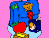 Coloring page Backpack and breakfast painted byavianna  arizmendi