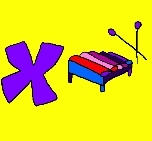 Coloring page Xylophone painted bycrystalena