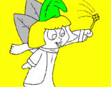 Coloring page Little fairy painted bydarielys