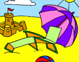 Coloring page Beach painted byme