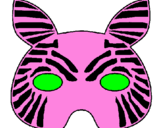 Coloring page Zebra painted byCHLOE