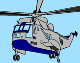 Coloring page Helicopter to the rescue painted bydrake