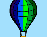 Coloring page Hot-air balloon painted bykiki