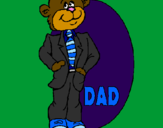 Coloring page Father bear painted bysara